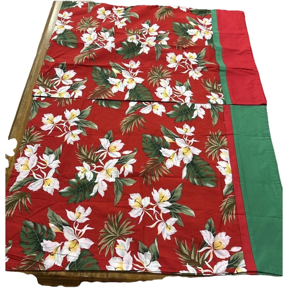 Pair Beautiful Hawaiian Holiday Floral Pair Pillow Cases Standard Size Quilters